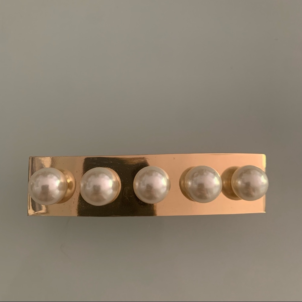 Nordstrom Gold and Pearl Hair Clip - Picture 2 of 3